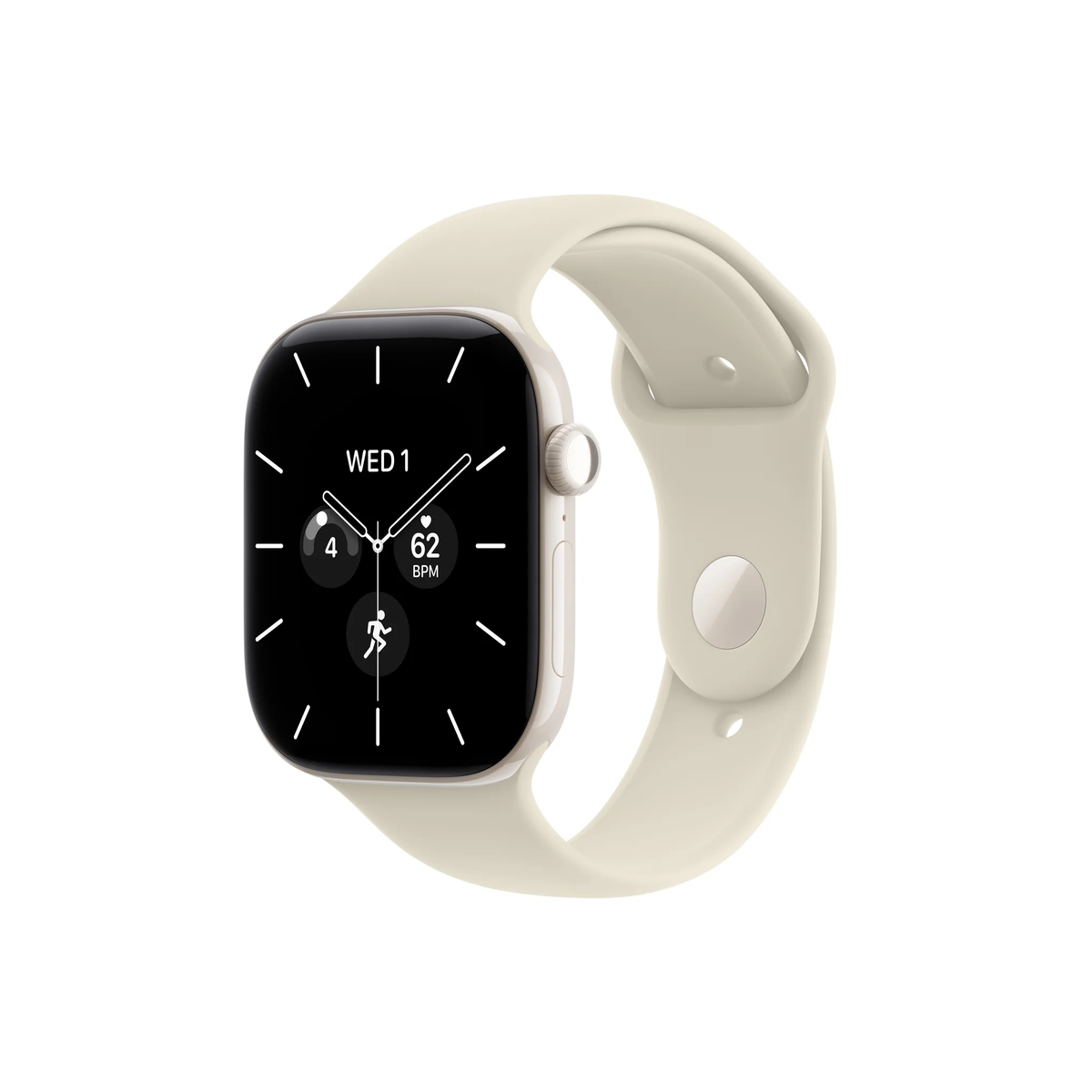 Apple Watch Series 12 GPS + Cellular 42mm Pearl White Ceramic Case with Sand Sport Band - S/M-Middle East