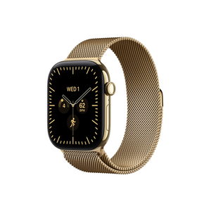 Apple Watch Series 12 GPS + Cellular 46mm Radiant Gold Titanium Case with Radiant Gold Milanese Loop - M/L-Middle East