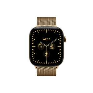 Apple Watch Series 12 GPS + Cellular 46mm Radiant Gold Titanium Case with Radiant Gold Milanese Loop - M/L-Middle East