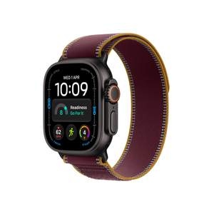 Apple Watch Ultra 4 GPS + Cellular 49mm Black Titanium Case with Burgundy Trail Loop - M/L-Middle East