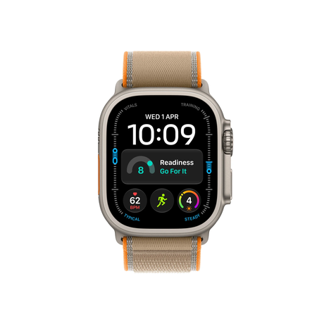 Apple Watch Ultra 4 GPS + Cellular 49mm Natural Titanium Case with Sand Trail Loop - M/L-Middle East
