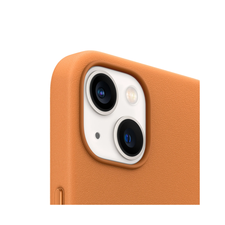 آبل آيفون 13 ميني كفر جلد مع ماجسيف – بني جولد