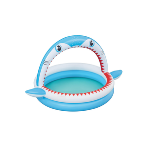 Bestway 1.63m x 1.27m x 92cm Sharktastic Sprinkler Play Pool Age 2+ - Zayoom