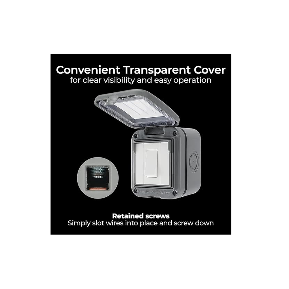 بي جي مفتاح مفرد ثنائي الاتجاه مقاوم للماء بدرجة حماية  IP55