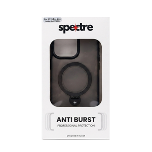Spectre Stealth Case For iPhone 15 Pro Max Max With Kick Stand - Titanium Gray