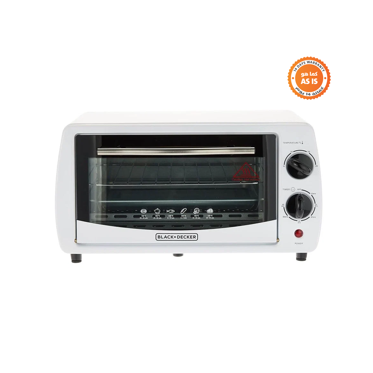 Black+Decker Double Glass Toaster Oven 9L - 800W - ASIS