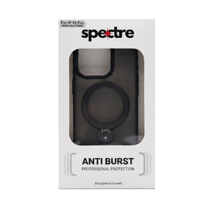 Spectre Stealth Case For iPhone 15 Pro With Kick Stand - Black