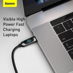 Baseus Display Fast Charging Data Cable Type-C To Type-C 100w 2m Black(e) - ASIS