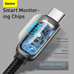 Baseus Display Fast Charging Data Cable Type-C To Type-C 100w 2m Black(e) - ASIS