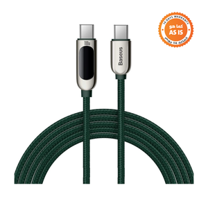 Baseus Display Fast Charging Data Cable Type-C To Type-C 100w 2m Green - ASIS