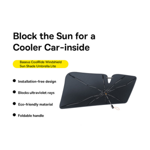 Baseus Coolride Windshield Sun Shade Umbrella Lite Small Black - ASIS