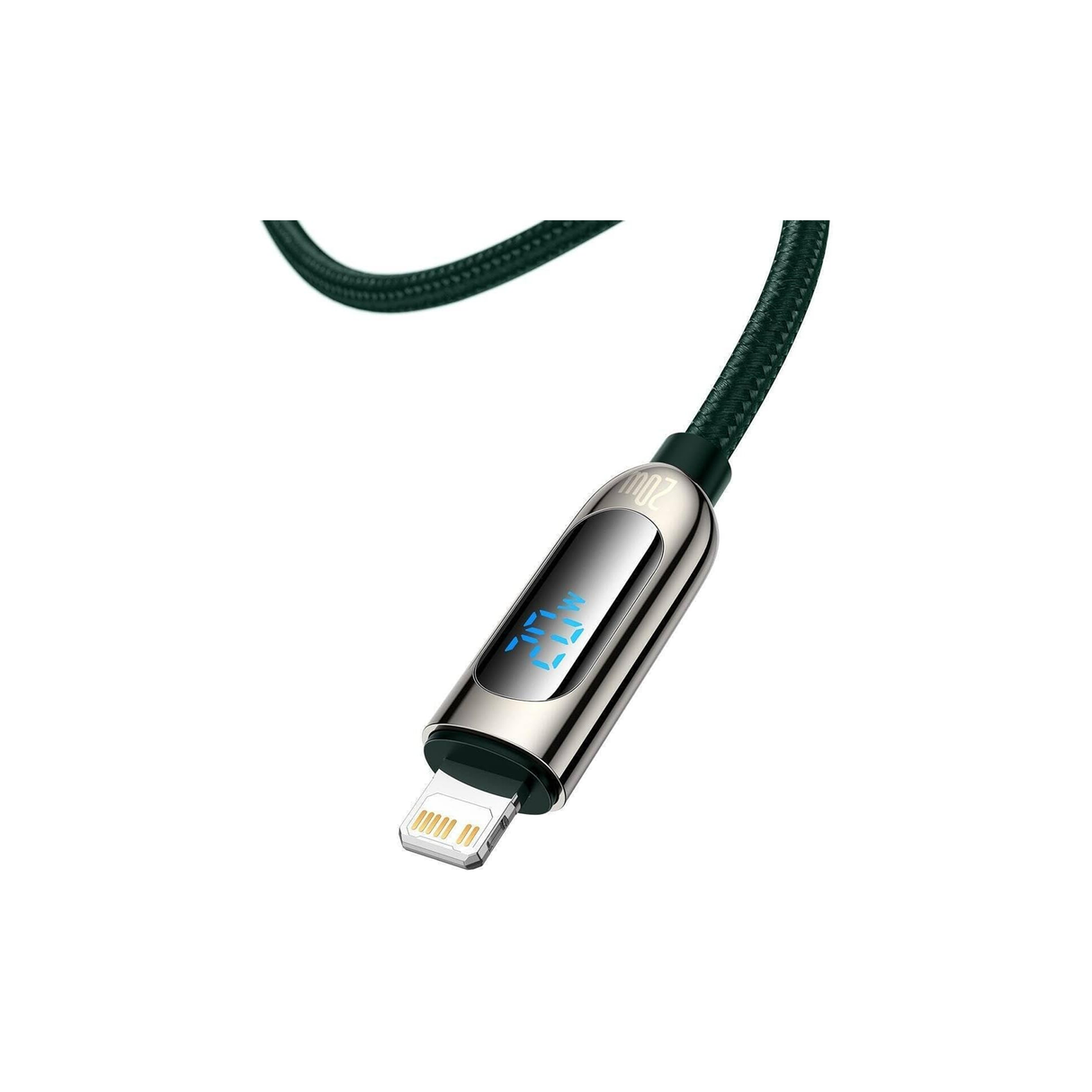 Baseus Display Fast Charging Data Cable Type-C to IP 20W 2m - Green - ASIS