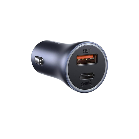 Baseus Golden Contactor Pro Dual Quick Charger Car Charger U+C 40W - Dark Gray - ASIS