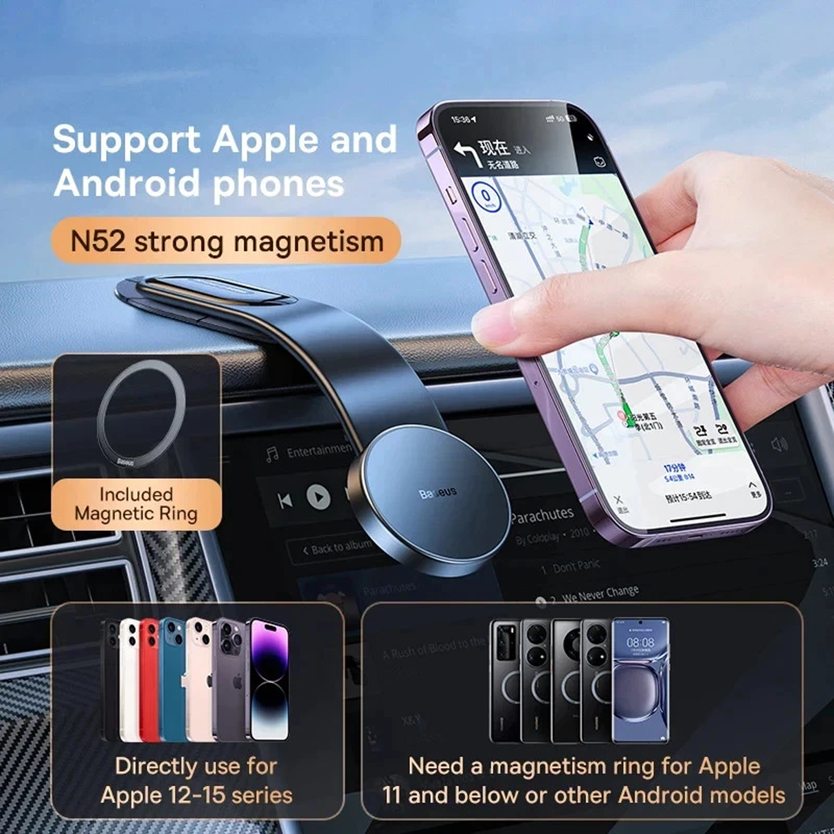 Baseus Magnetic Phone Holder - Cluster Black - ASIS