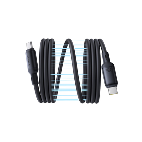 Baseus PicoGo USB-C to USB-C Magnetic Liquid Silicone 240W Fast Charging Cable 1m - Cosmic Black - ASIS