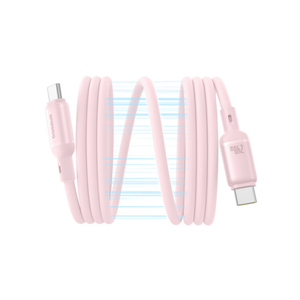 Baseus PicoGo USB-C to USB-C Magnetic Liquid Silicone 240W Fast Charging Cable 1m - Baby Pink - ASIS