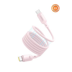 Baseus PicoGo USB-C to USB-C Magnetic Liquid Silicone 240W Fast Charging Cable 1m - Baby Pink - ASIS