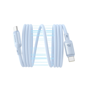 Baseus PicoGo USB-C to USB-C Magnetic Liquid Silicone 240W Fast Charging Cable 1m - Galaxy Blue - ASIS