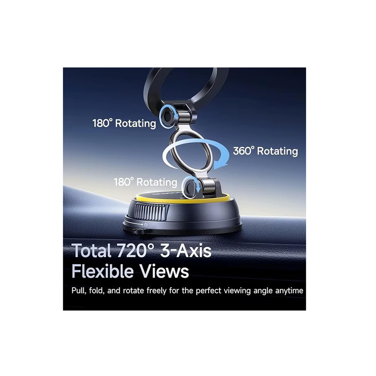 Baseus Primetrip Vc2 Magnetic Car Mount 35N Strong Grip 720° 3-Axis Adjustment Magsafe - Black