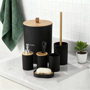 Bathroom Accessories Set  6 PCS - Black