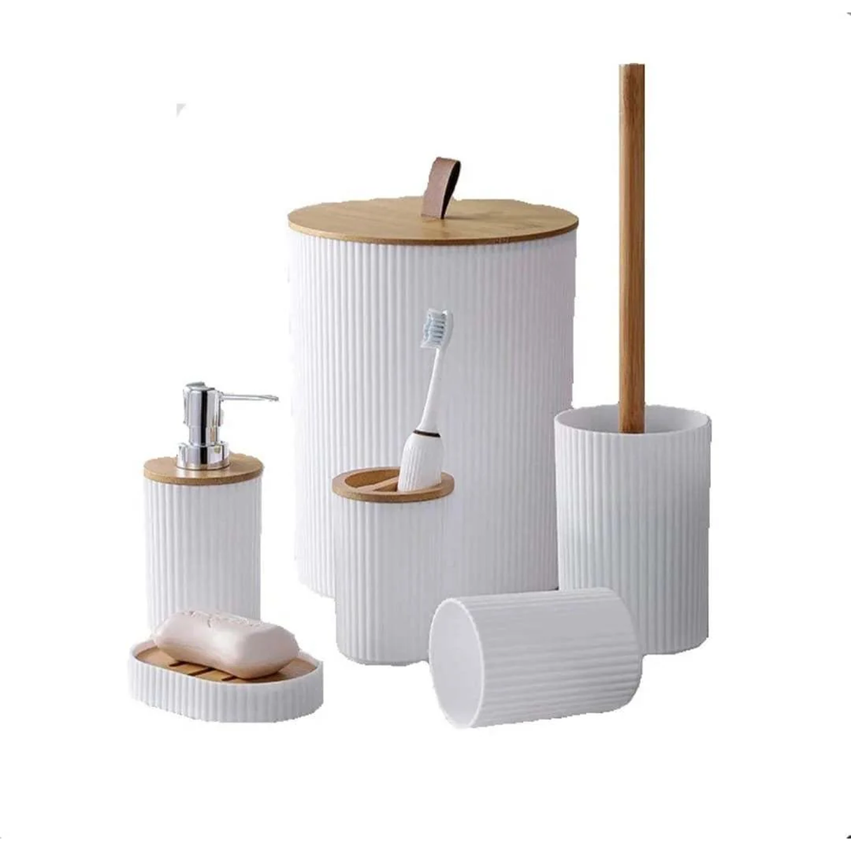 Bathroom Accessories Set 6 PCS - White