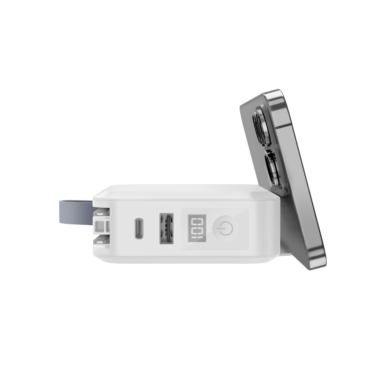 Bazic Goport Travel 1-Port Usb-C 1-Port Usb-A 10000mah Universal Wall Charger - White(e) - ASIS