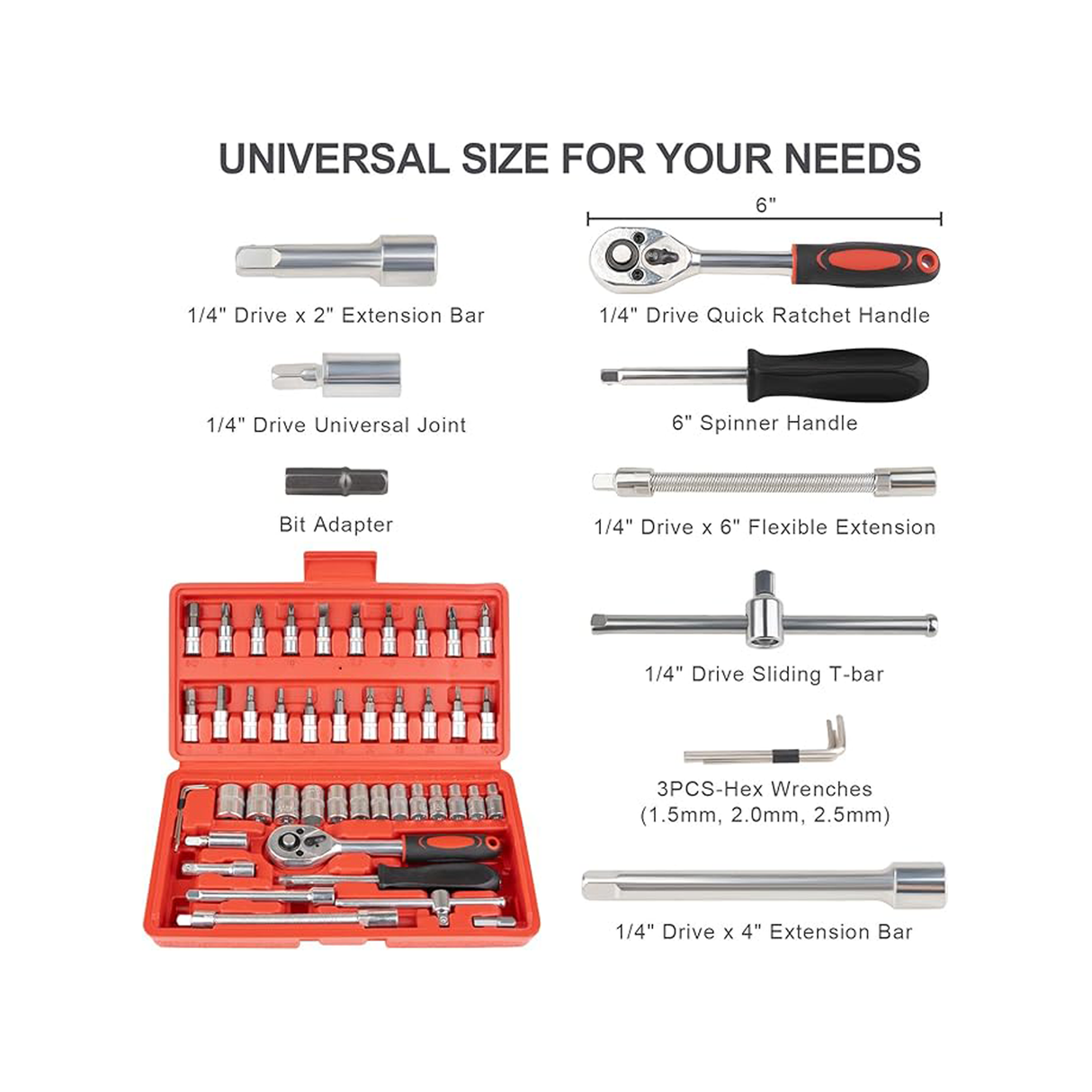 Beaiguna Socket Set 46Pcs Small - Zayoom