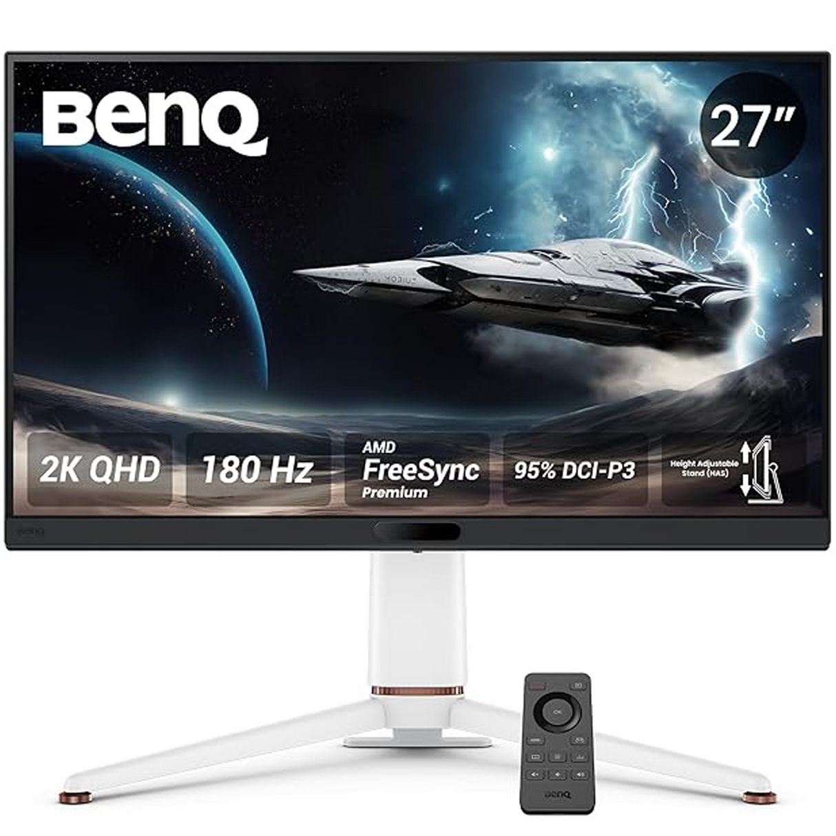 بينكيو موبيوز EX271Q مقاس 27 بوصة ‎2كيه كيو إتش دي‎ ‎آي بي إس‎ ‎180 هرتز - ‎1‎ مللي ثانية ‎فري سينك بريميوم‎ شاشة ألعاب - أبيض
