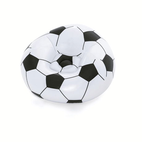 Bestway 1.14m X 1.12m X 66Cm Beanless Soccer Ball Chair (Contents:1 Chair, Repair Patch) Age 6+