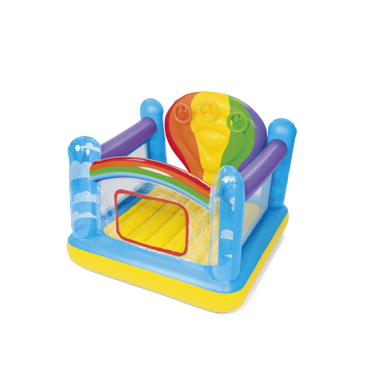 بيست واي 1.75 م × 1.73 م × 1.37 م قافز البالونات 1 قلعة قفز 3 حلقات قابلة للنفخ رقعة إصلاح 4 أوتاد تثبيت لعمر 3 سنوات فما فوق