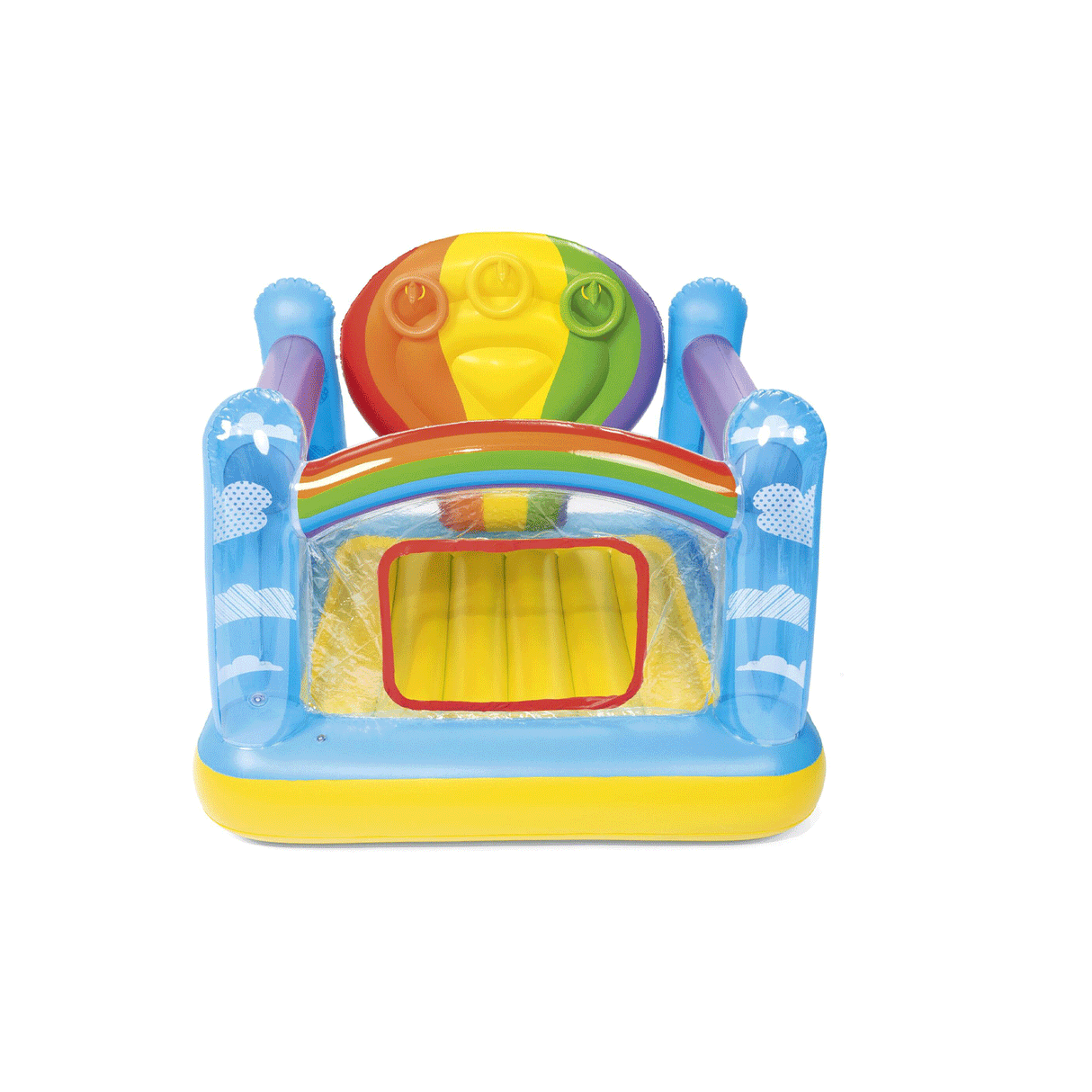 بيست واي 1.75 م × 1.73 م × 1.37 م قافز البالونات 1 قلعة قفز 3 حلقات قابلة للنفخ رقعة إصلاح 4 أوتاد تثبيت لعمر 3 سنوات فما فوق