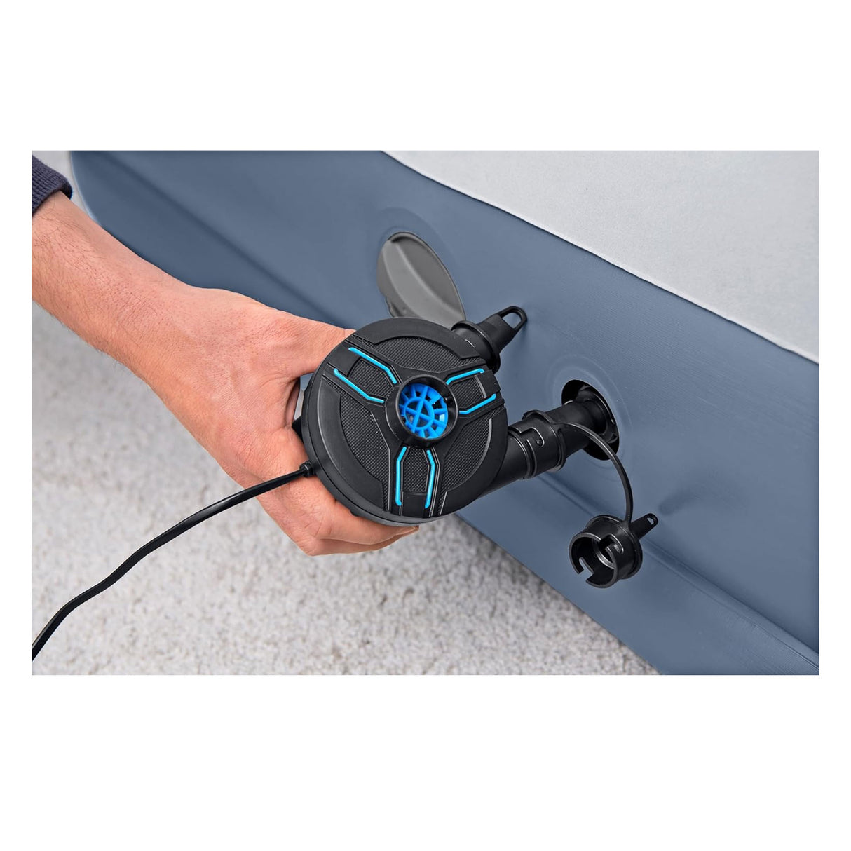 Bestway 2.03m X 1.52m X 36Cm Tritech Air Mattress Queen Built-In Rechargeable Pump