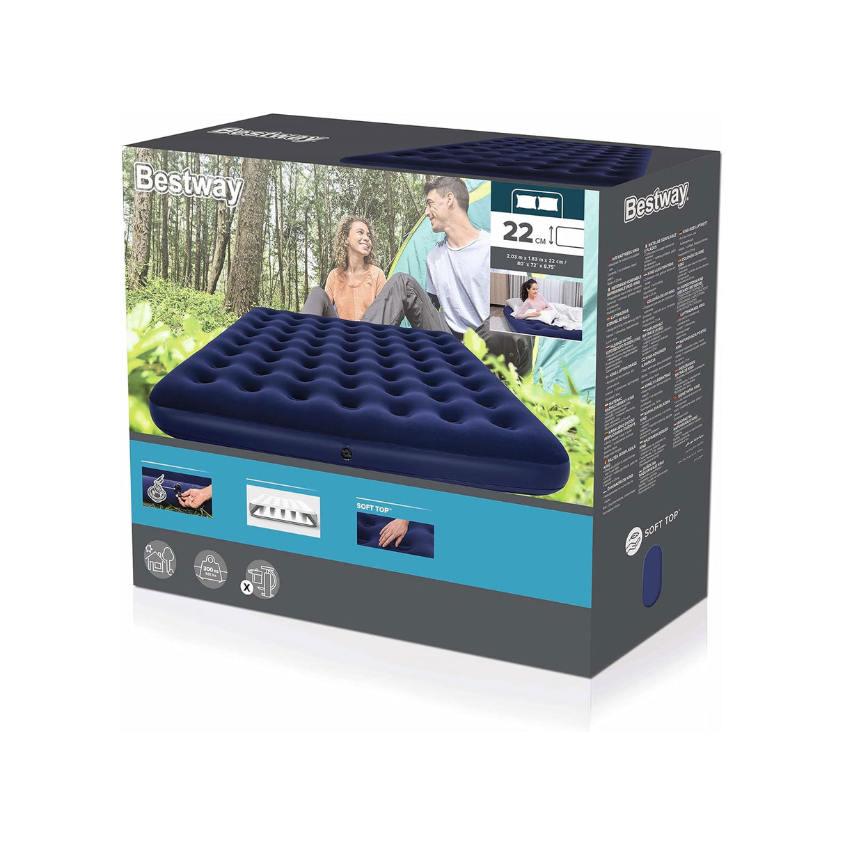 Bestway 2.03m X 1.83m X 22Cm Air Mattress King