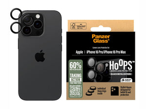 PanzerGlass® Hoops™ Black Lens Protector for iPhone 16 Pro and Pro Max 6.3 Inch | 6.9 Inch - Zayoom
