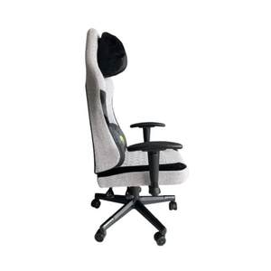 Black Bull Fabric Gaming Chair with Molded Headrest Up & Down - Black/Grey
