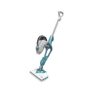 Black+Decker 2in1 Steam Mop 500ml with 15 Accessories 1600W - Grey/Blue - Zayoom