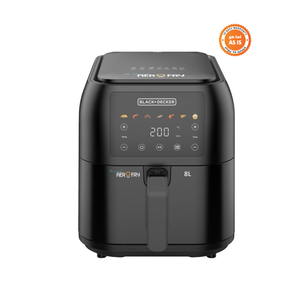 Black+Decker 8L 1700W Slim and Sleek Window AirFryer - SAF80W-B5-ASIS - ASIS