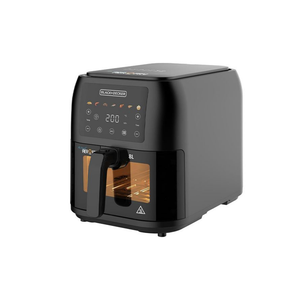 Black+Decker Digital Air Fryer With Glass Window 8L Family-Sized Capacity 1700W - Black