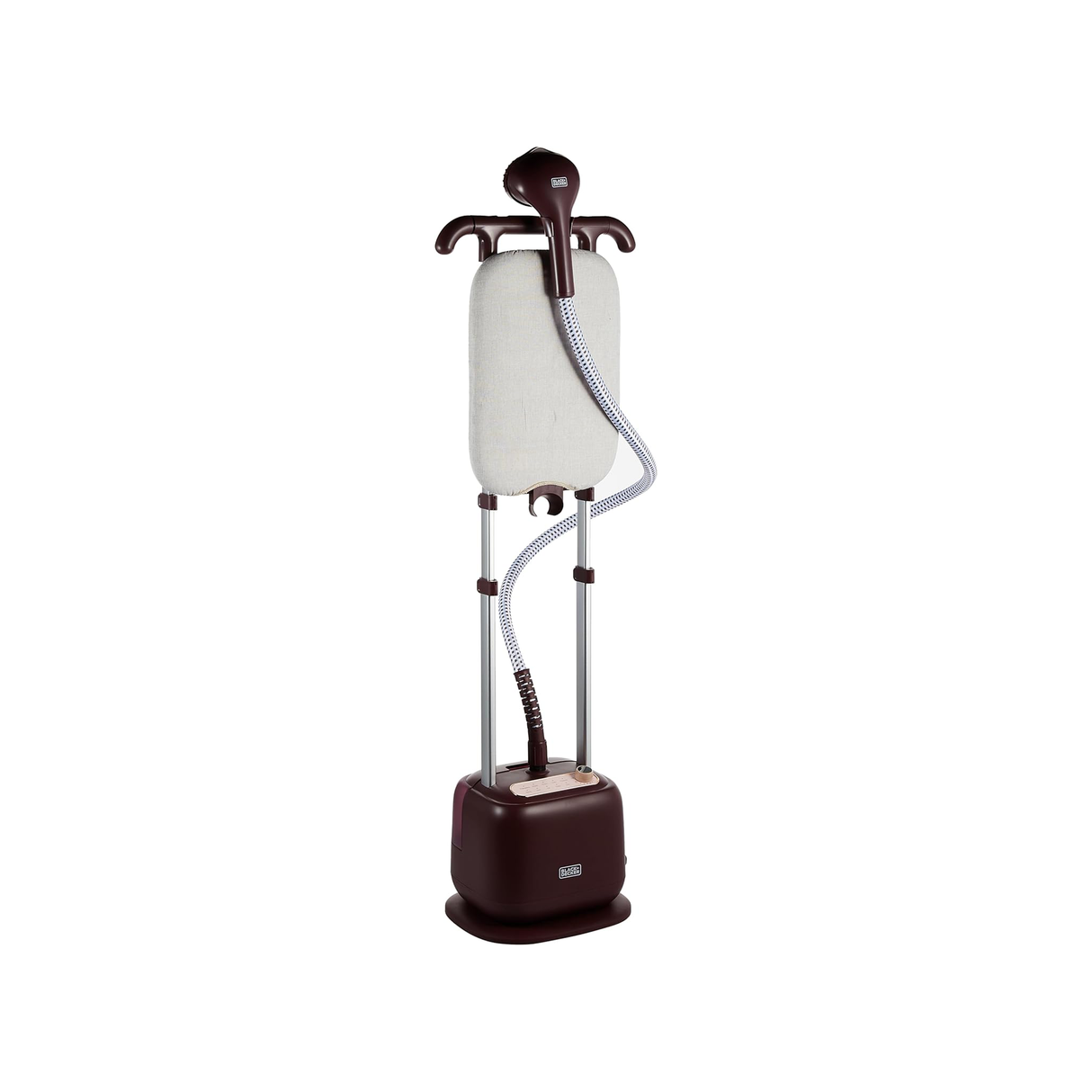 Black+Decker Double Pole Garment Steamer 2L Tank 2400W - Dark Red  - Zayoom