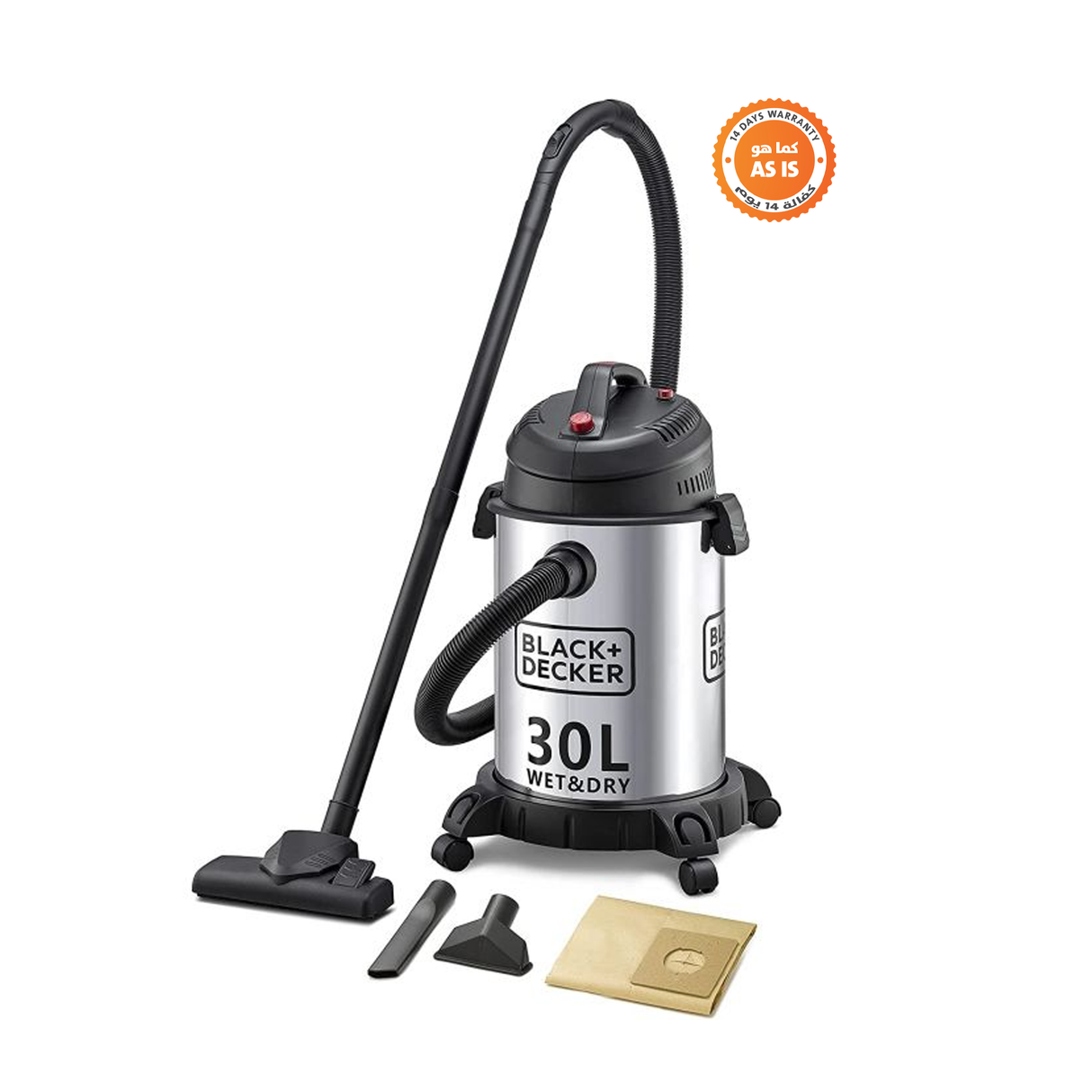Black+Decker WV1450-B5 - 1610W - 30L Wet and Dry Vacuum - ASIS