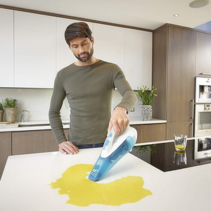 Black+Decker Wet & Dry Cordless Hand Dustbuster Vacuum Cleaner -  White/Blue
