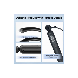 Black+Decker Fitdays Skippy Jumping Rope With LCD Display and Smart Digital Electronic Sensor Jumping - YK-S1060-B