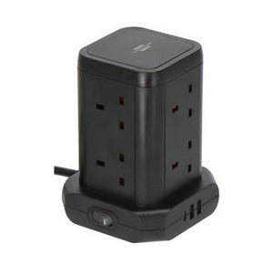 كيستينماشرتمديد 8 اتجاهات بطول مترين مع منفذي يو اس بي A و1 يو اس بي C