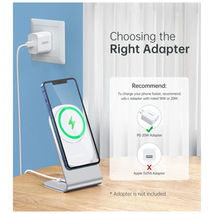 CHOETECH - Magnetic Fast Wireless Charging Stand Holder with 5ft USB-C Cable for iPhone 12 (H047+T517) - Zayoom