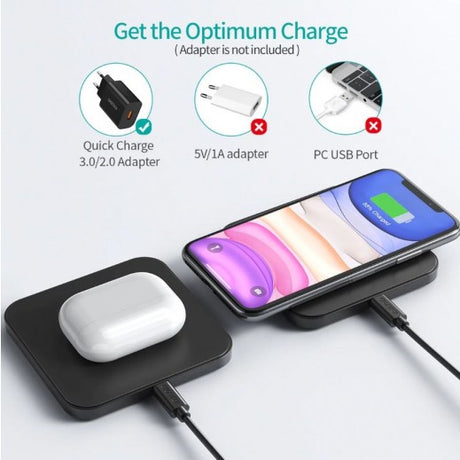 CHOETECH 10W Wireless Charger - Black
