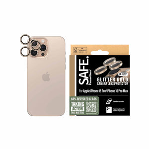 PanzerGlass® Camera Lens Protector Glitter Gold for iPhone 16 Pro and 16 Pro Max- 6.3 Inch | 6.9 Inch - Zayoom