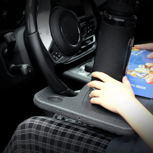 صينية عجلة قيادة السيارة رمادية R-3610