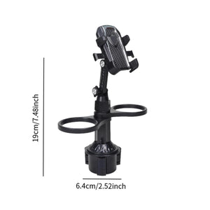Car Cup Holder With Phone Holder 360° Rotating Multifunctional