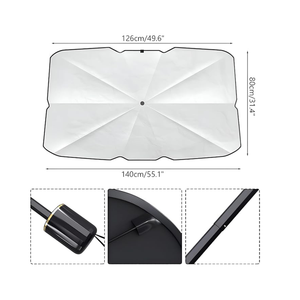 Car Windshield Sun Shade With Uv Protection for CarSuvTruck 1.4M X 80Cm