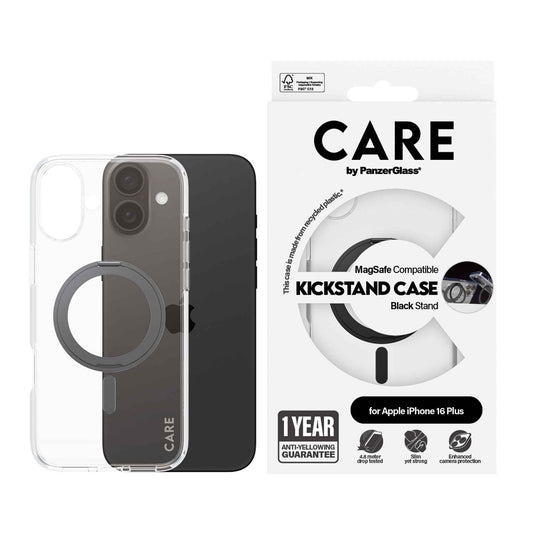 PanzerGlass® Case Feature Black Kickstand & MagSafe for iPhone 16 Plus - 6.7 Inch